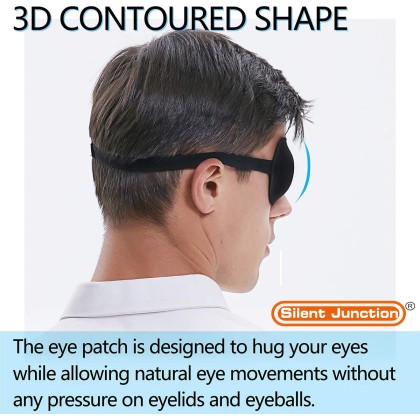 SILENT JUNCTION EYE PATCH ADJUSTABLE LAZY EYE SYNDROME AMBLYOPIA PIRATE EYE PATCH FANCY COSTUME