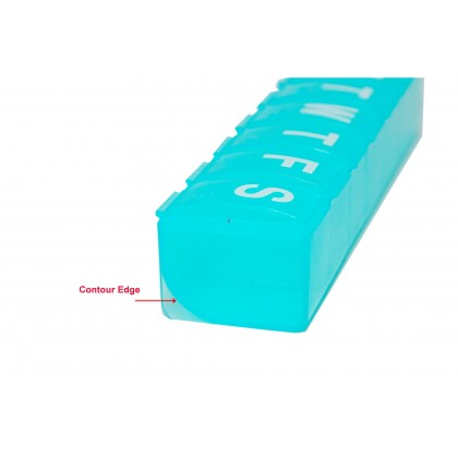 EZY DOSE WEEKLY CONTOURED PILL PLANNER BOX CONTAINER ORGANIZER LARGE