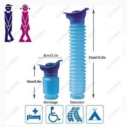 SILENT JUNCTION FLEX-IT UNISEX URINAL BOTTLE for BEDRIDDEN HOSPITAL PATIENT|PORTABLE URINAL BOWL|STRETCHABLE MEN WOMEN URINE PEE BOTTLE BEDPAN|FOLDABLE URINE POT FOR KIDS CHILDREN POTTY TRAINING|FLEXIBLE OUTDOOR PORTABLE TOILET