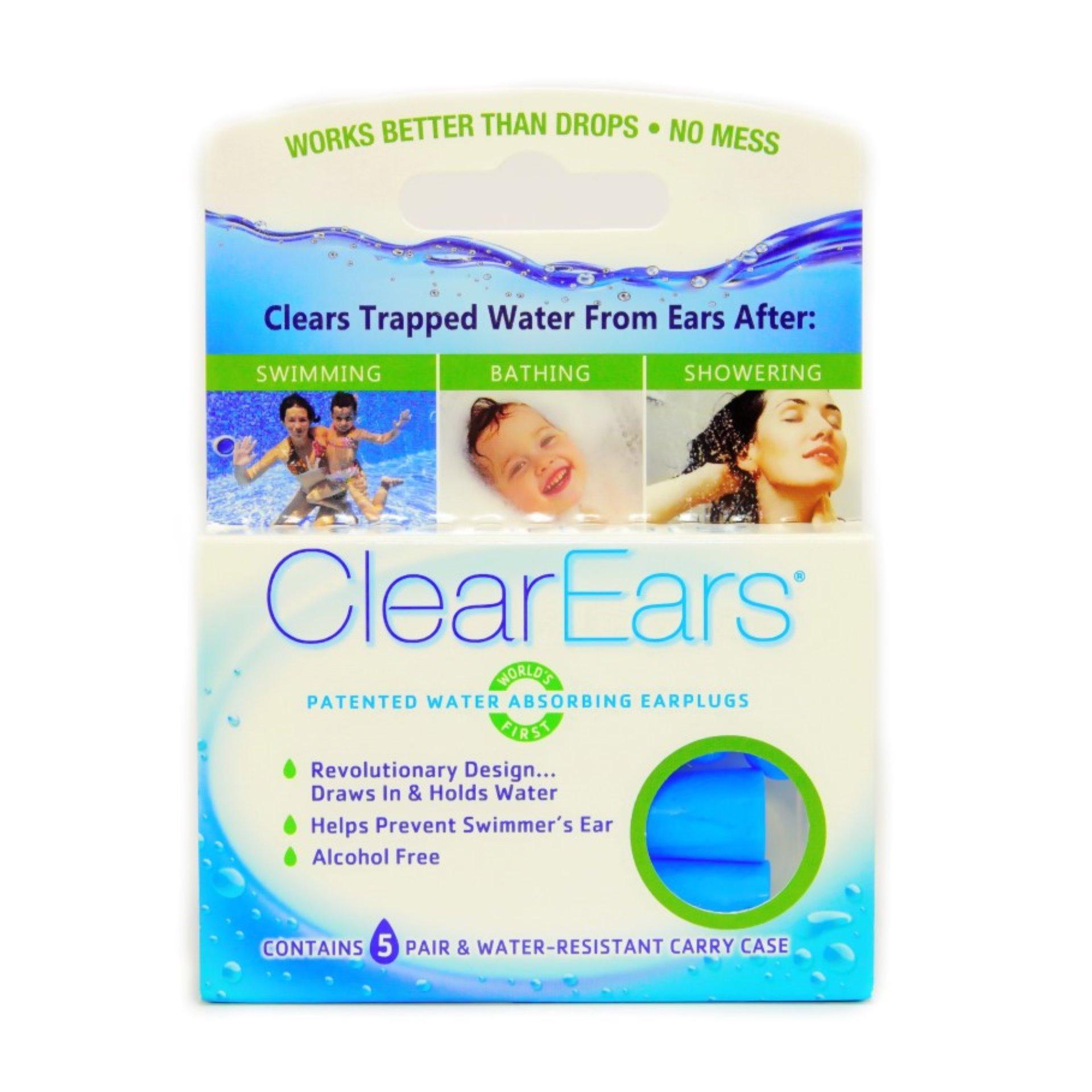 CIRRUS CLEAR EARS Patented Trapped Ear Water Absorbing Removal Earplugs